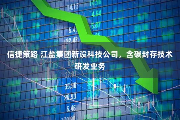 信捷策路 江盐集团新设科技公司，含碳封存技术研发业务