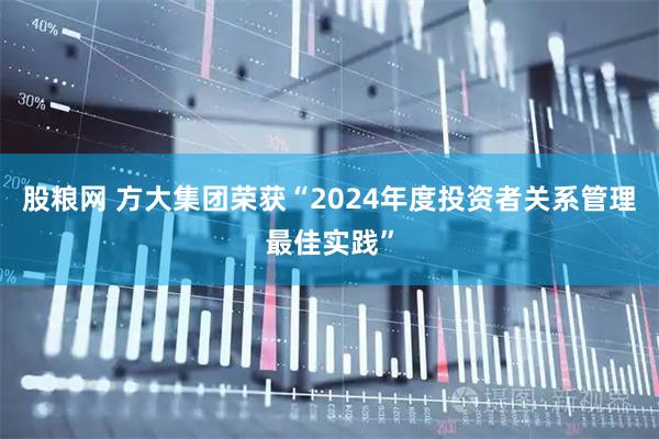 股粮网 方大集团荣获“2024年度投资者关系管理最佳实践”